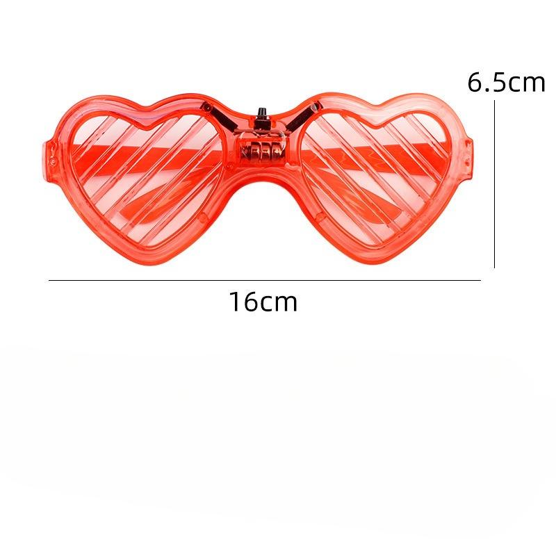 Light Up LED Glasses 5 Colors Heart Shape Glow Glasses Glow In The Dark Party Supplies Neon Party Favors for Kids Adults