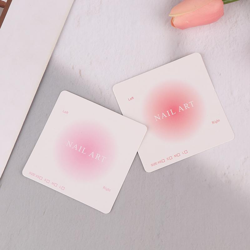 100Pcs Press-On Nail Packaging Display Handmade False Nail Design Swatch Show Card Manicure Sample Display