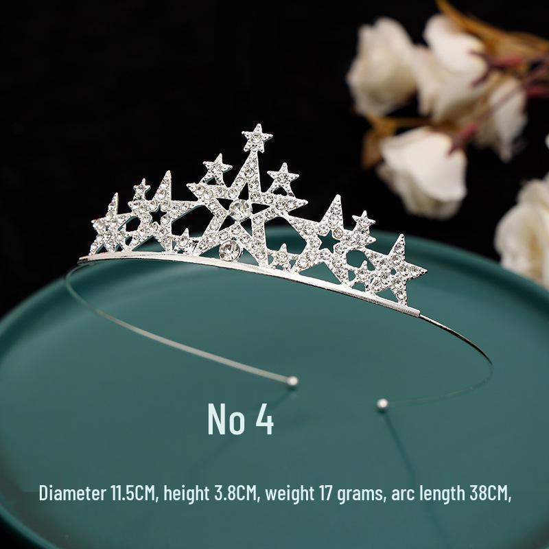 Serre-tête Couronne de Princesse à Strass pour Enfants - Mignon Style Peigne Chat Lapin Incrusté de Diamants pour Filles