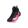 Li Ning WOW 10 Sunrise Comfortable Cushioning, Wear Resistant Mid Top Basketball Shoes Men's Black ABAS075-1