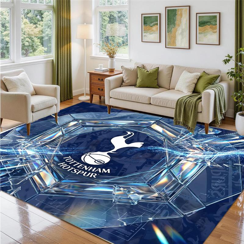 Tottenham Hotspur Design Crystal Velvet Rug Soft Decorative Mat for Bedroom Entrance
