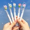 Office School Supplies Cute Flower Press Pen Student Quick Drying Neutral Brush Question Head High Quality Girly Heart Kawai