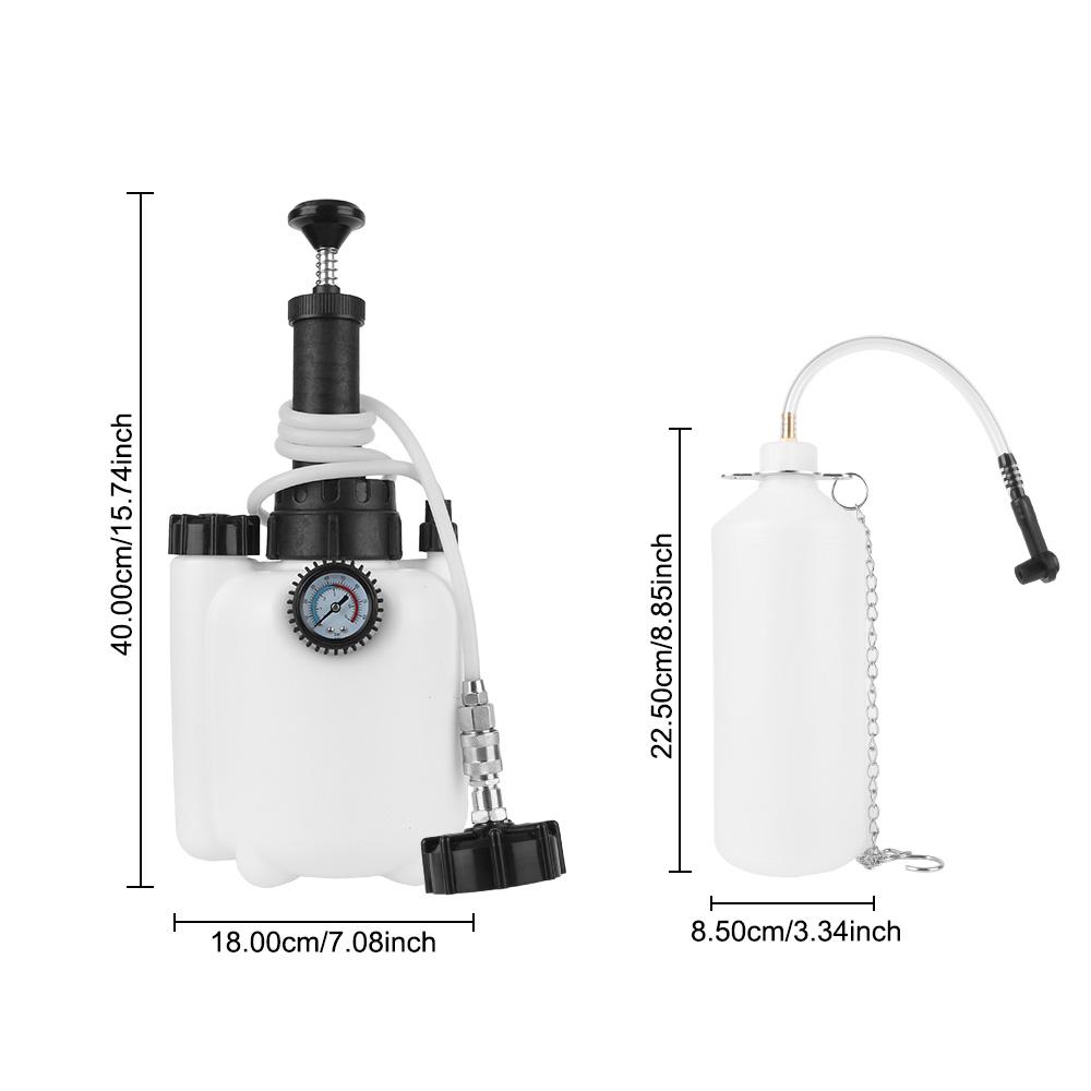 3L Brake Oil Changing Manual Tool With Waste Oil Pot/Adapter/Wrench For Automotive Brake Fluid Replacement And Pressure Pumping
