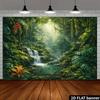 2D Wild Rainforest Water Creek Nature Landscape Photo Backdrop Banner