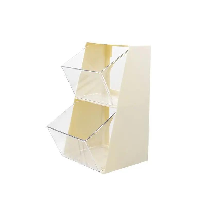 Tea Bag Storage Box Office Capsule Coffee Instant Milk Tea Finishing Shelf Transparent Acrylic Desktop Sundries Organizer Box