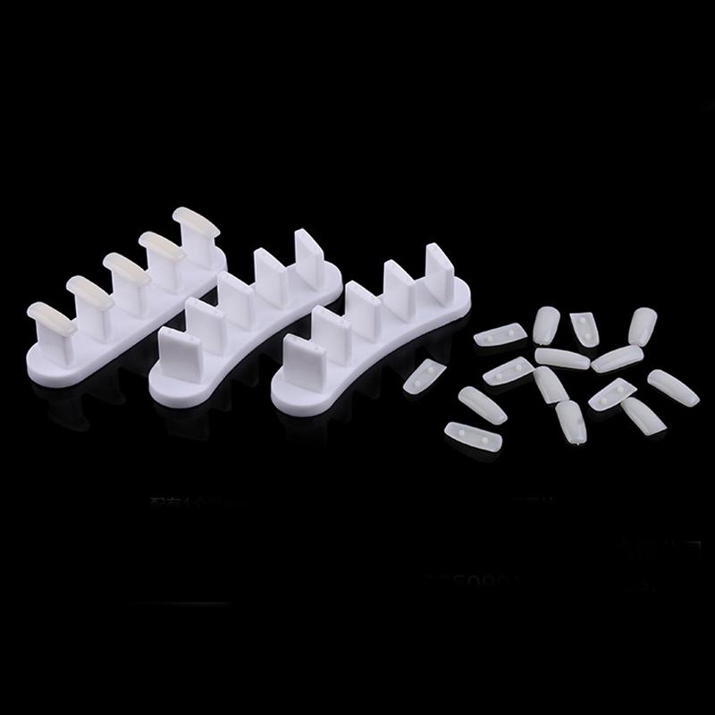 3pcs Nail Display Holder Nail Art Practice Training Stand with 10pcs Nail Tips