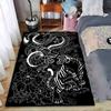 Dragon and Tiger Pattern Carpet with Floral Design, Black and White Style Suitable for Use As an Anti-slip for Living Room Bedroom Sofas