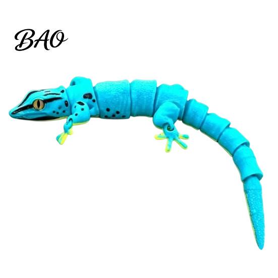3D Printed Gecko Toy Leopard Figurine, Realistic Articulated Chameleon Fidget Toy, Animal Decor Flexible Jointed Lizard Model, Shape Desk Decoration