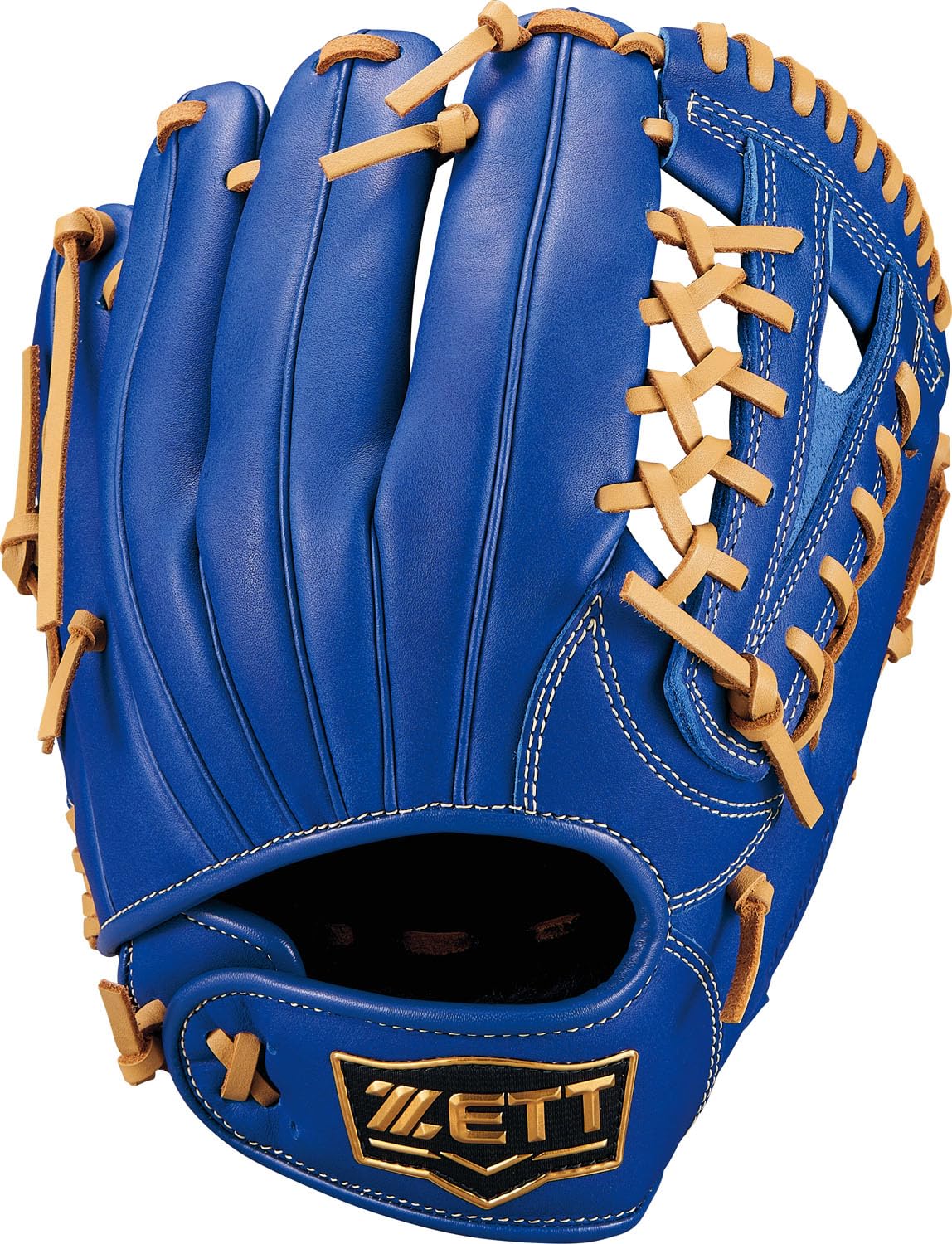 

ZETT Youth Baseball Softball Ground Hero Navy x Pastel Brown BJGB76555F Glove, All-Around, Left-Handed Throw, (2532), Size L,