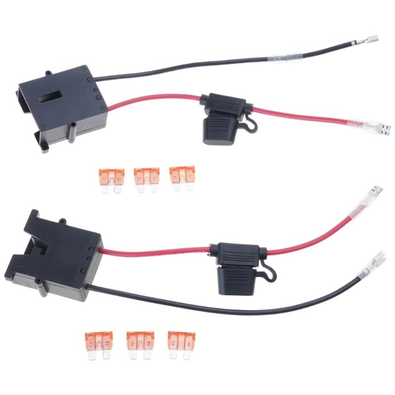 

2Pcs Battery Connector Cable Replacement Power Adapters Wiring Harness With Fuse 12V Battery Wire Connector Enduring 1