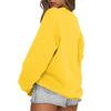 Women's Fashion Plus Velvet Solid Color Round Neck Loose Long Sleeve Hoodie for Autumn/Winter