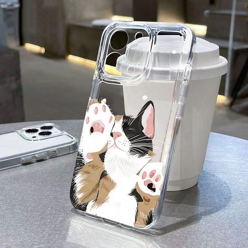Creative Colorful Dog Transparent Phone Case For iPhone 17 Air 16 15 14 13 Plus 12 11 Pro Max XS X XR 7 8 Plus 16E SE 2022 Cover