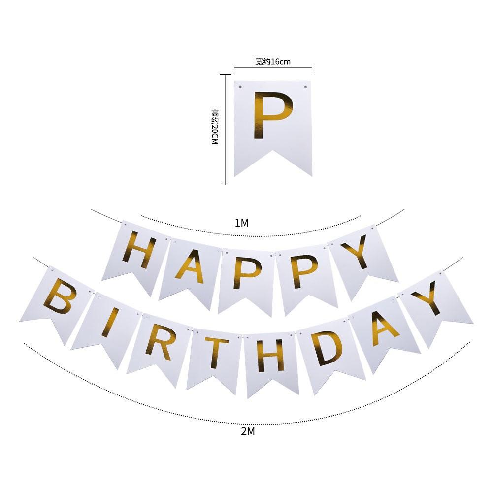 

Happy birthday pull flag hot gold fish tail bunting birthday party decoration banner birthday party bunting wholesale белый