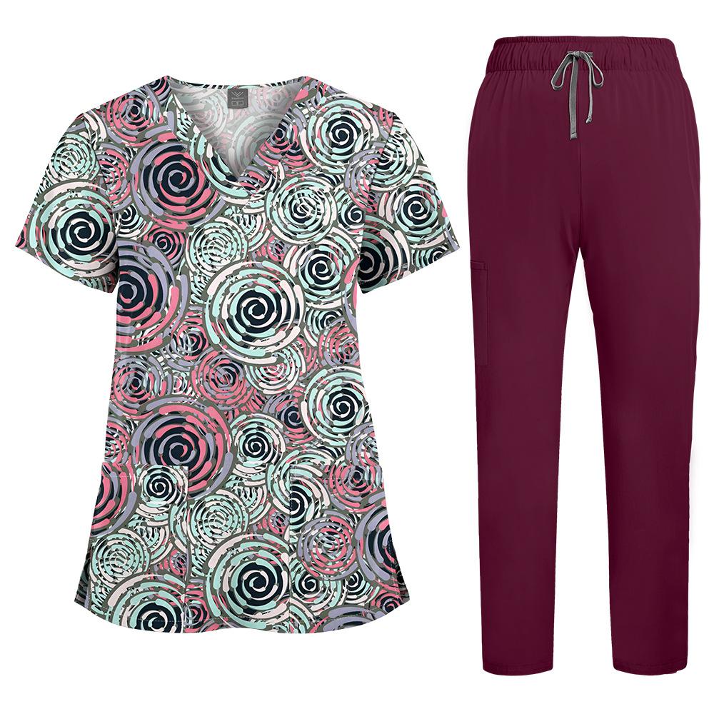 Ιατρικά Ρούχα Νοσοκομείου Κοντομάνικο Ομοιόμορφο Ομορφιάς Φόρμα Τρεξίματος Γιατρού Ρούχο Εργασίας Ιατρικό Χειρουργικό Πολύχρωμο Ομοιόμορφο Unisex