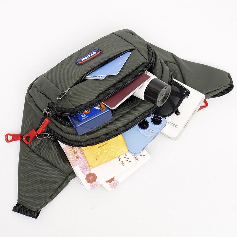Men's Waist Bag Outdoor Sports Running Chest Bag Waterproof Multifunctional Crossbody Bag