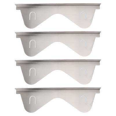 2 Pairs Stove Counter Gap Cover Stainless Steel 13.78 To 27.56in Extendable Easy Cleanup Cooking Range Gap Filler for