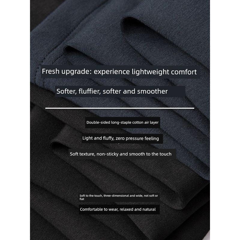Liquid Ammonia Long-Staple Cotton Knitting Sports Pants Men's Space Cotton Sweatpants Straight-Leg Trousers Export Export Men's Pants Casual Pants
