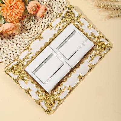 1 Stück Schalteraufkleber im europäischen und amerikanischen Stil Schalterschutzhülle Anti-hässlich und schmutzabweisend Heim Hotel Wandaufkleber Steckdose