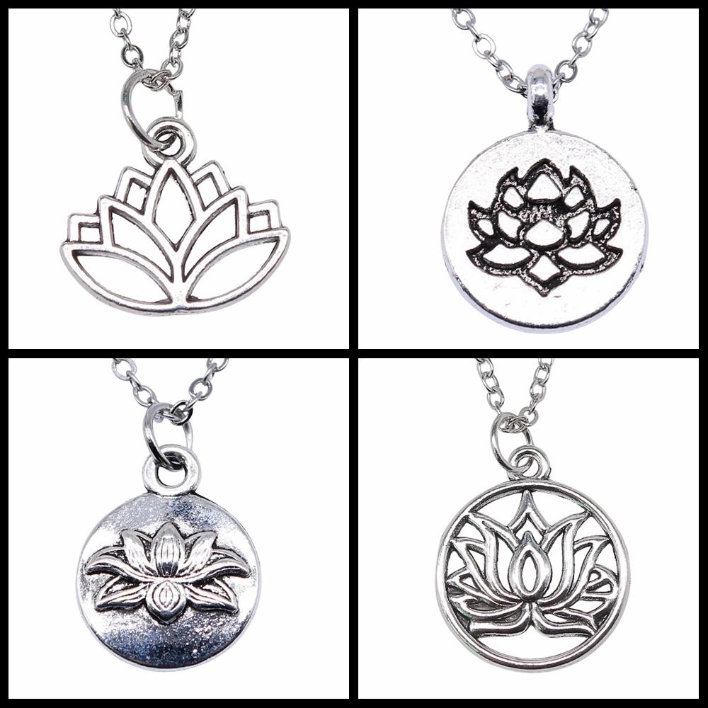Creativiteit Retro Exquisite Mode Feest Sieraden Accessoires Cadeau Lotusbloem Boeddhistische Yoga Hanger Ketting