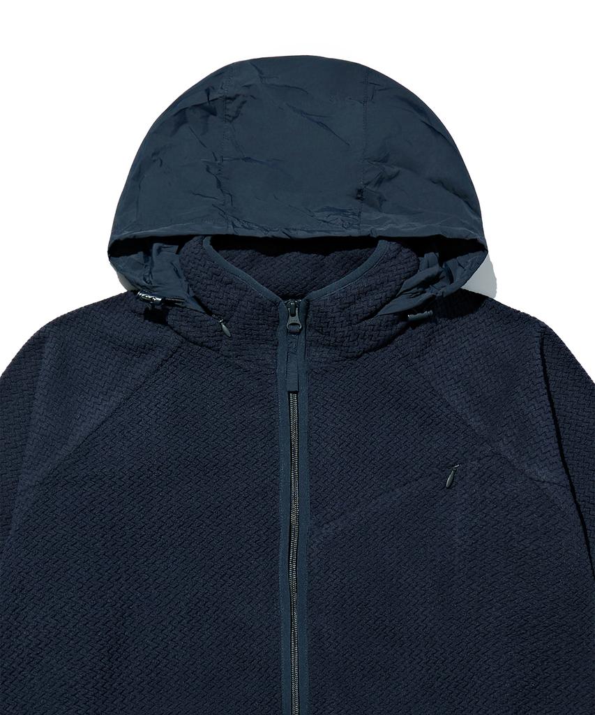 Madden Hidden Hood Fleece Jacket Navy
