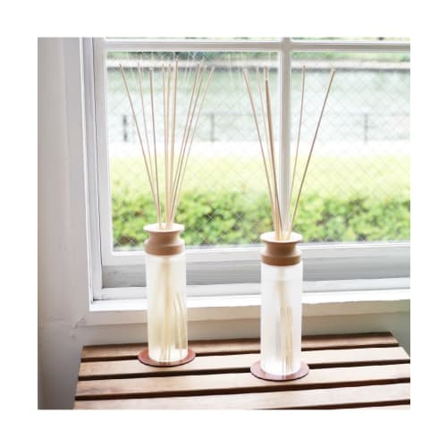 Mercyu Nordic Collection Reed Diffuser MRU-80 (Sea Island Cotton) Long-lasting (6 Months) with Coaster, Interior Decor, Gift