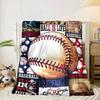 Baseball Passion And Heritage Blanket Flannel Blanket for bed, sofa, Camping, Hiking, Picnic Essentials, gift for family Fan gifts