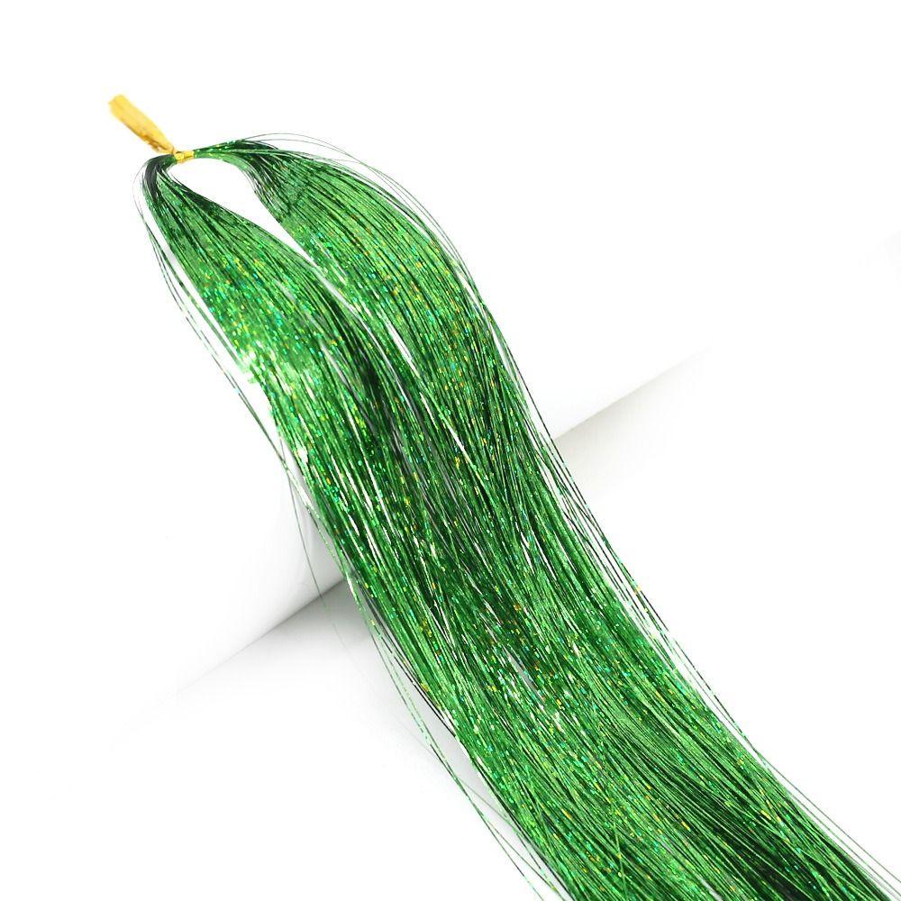 Hippie Decor Glitter Strips Party Headdress Tinsel Sparkle Silk Wig Long Straight Sparkly Ponytail