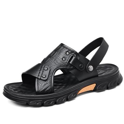 Mode Été Homme Pantoufles Extérieur Plage Résistant à l'usure Designer Nouveau Sandales Homme Décontracté Cuir Chaussures Homme