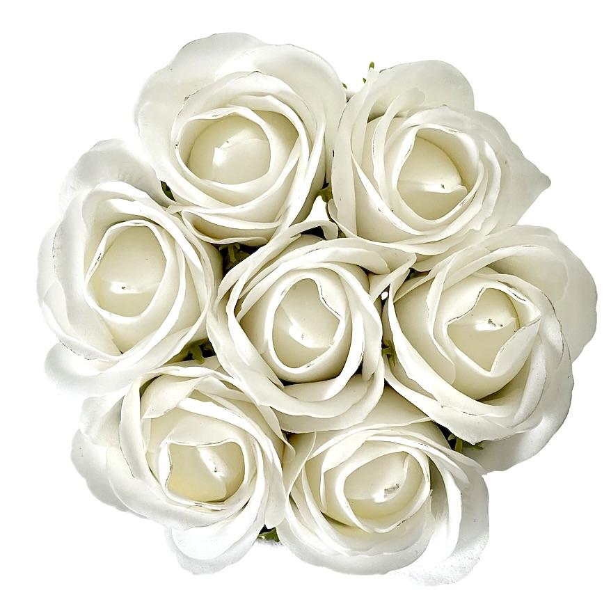 Flowerbox Inspuj - White Box with Soap Roses - No. 19 White