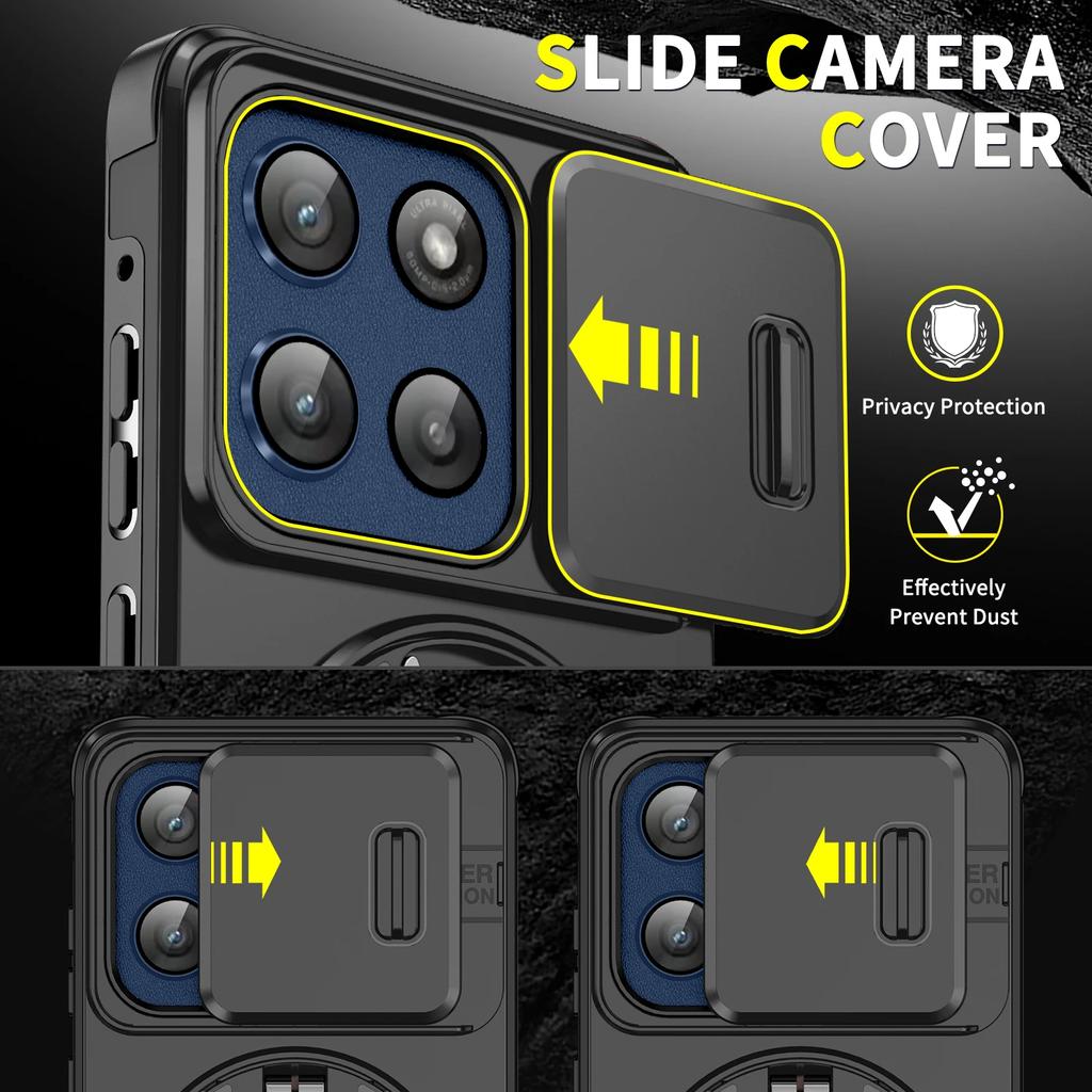 Case for MOTO G Power 2025 G Stylus 2024 Shockproof Cover for MOTOROLA MOTO G 5G Stand Holder Protection Kickstand Covers