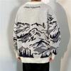 Herren Schneeberg Grobstrick Pullover: Dick, Schwer, Rundhals, Japanischer & Hongkonger Stil für Herbst/Winter.