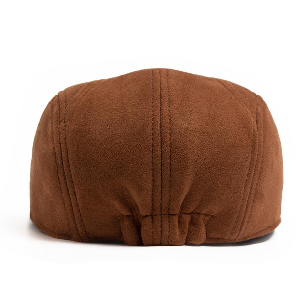 Smooth Winter Beret Cap Keep Warm Women Artist Hat Simple Peaked Cap  Outdoor