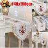 Embroidered Table Runner Tablecloth Lace Rectangle Dining Table Cloth For Party Kitchen Placemat Home Decor Dust Cover