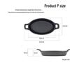 ZISIZ Oval Double-Handle Cast Iron Frying Pan