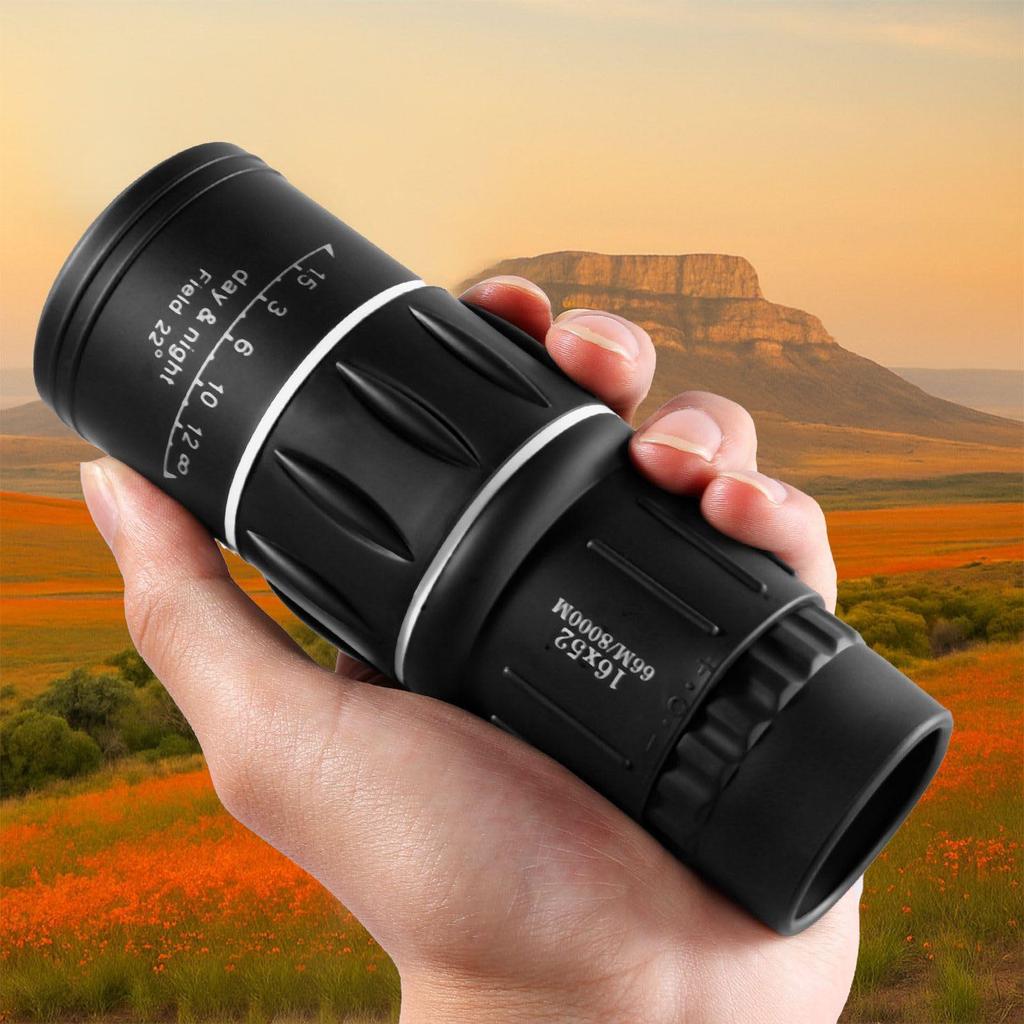 High-Definition 16X52 Monocular Telescope with Night Vision & Smartphone Photography for Outdoor Use