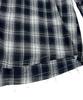 SK8ER ROCK Cross Cut-Off Tartan Check Hoodie Shirt ((Marine))