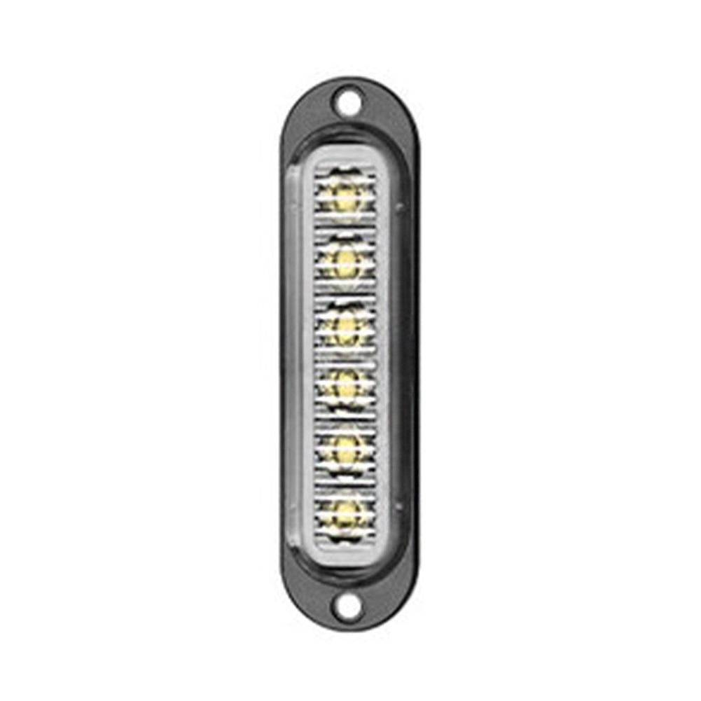 12V 24V Red Yellow White 6 LED Side Marker Warning Lights Signal Light Clearance Fog Lamp For Truck Trailer Caravans Boat RV Car
