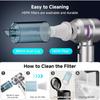 Handheld Vacuum Cordless, Car Vacuum Cleaner with Brushless Motor, Strong Suction Vacuum & Compressed Air Dusters with LED Light
