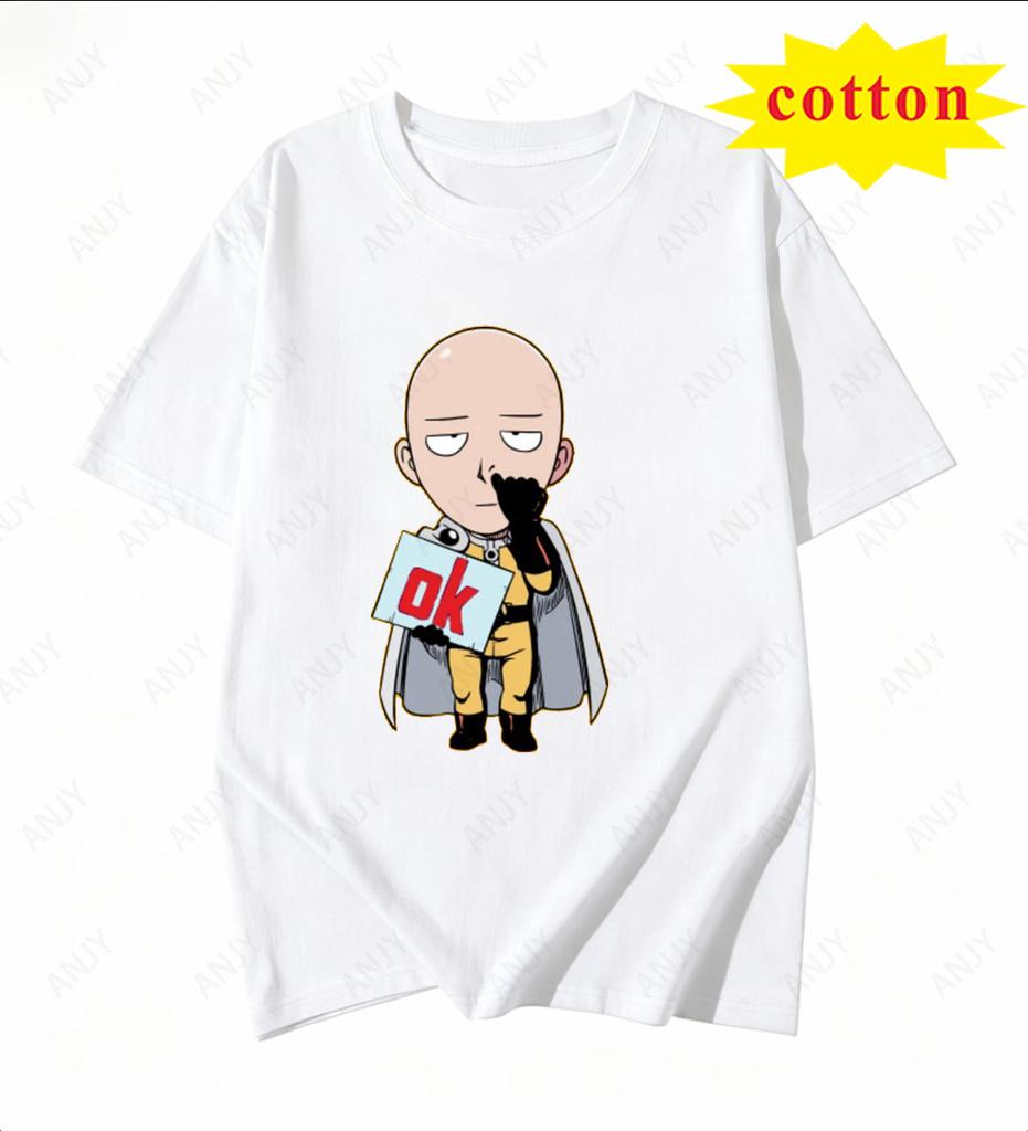 One Punch Superunisex Character Commemorative Tshirt Classic Japanese Hot Blooded Anime Male Female Same Cotton Short Sleeve