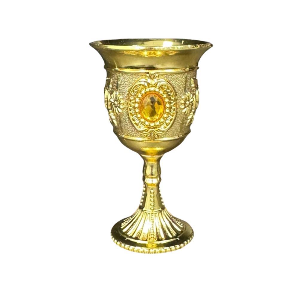 Zinc Zinc Zinc Alloy Spirits Cup Vintage Small Drinking Cup Elegant Medieval Rose Embossed Goblet  Gift