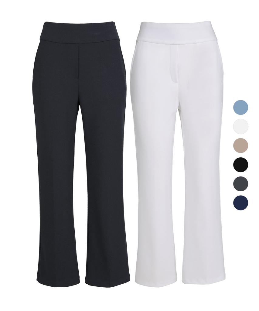 2ELA Belly-Free Daily Fit Big Band Semi-Bootcut Pants 6 Colors (Type B)