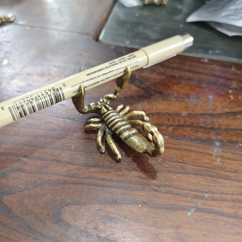 Solid Brass Crab Statue Vintage Antique Handcrafted Art Piece for Coffee Table Shelf Home Collection Decor