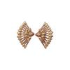 Luxury Silver Needle Rhinestone Fan-shaped Geometric Drop Stud Earrings - Vintage High-end Design