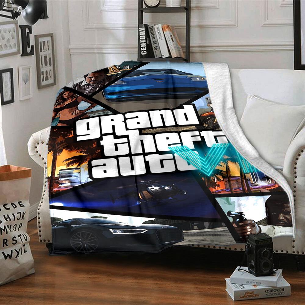 Gta Blanket Ultra-Soft Great for Couch Office Bed for All Seasons Warmthful Decor Gifts For Family Or Friends
