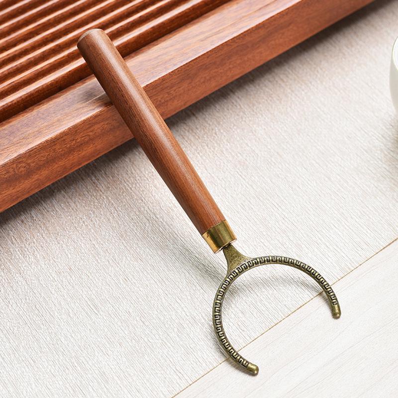 Набор чайных чашек из черного дерева и палисандра с нескользящей, термостойкой длинной ручкой для офиса и дома