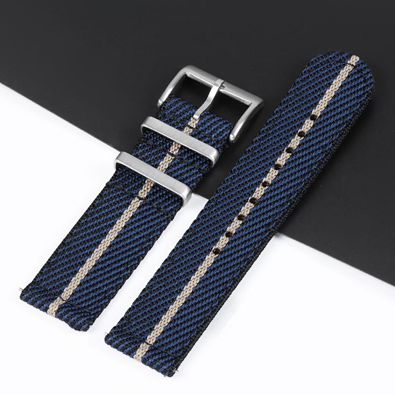Ribbed Nylon Watch Band Strap Army Military Watch Band 20mm 22mm Men Wristband for Swatch Omega for Rolex for Seiko Moonswatch