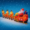 10.17FT Christmas Inflatable Toys Santa Claus Sleigh Reindeer Supplies Home Ornament Festive Gift LED Lit Xmas Yard Decoration