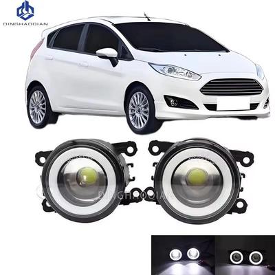 2 Pieces Car Fog Light LED Angel Eye DRL Daytime Running Lamp H11 12V for Ford Fiesta Hatchback 2013 2014 2015 2016 2017