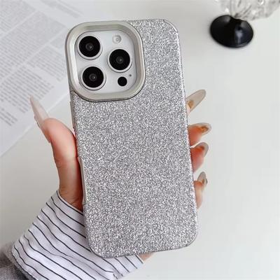 Coque de téléphone de luxe électroplaquée à paillettes pour iPhone 16 15 14 13 12 11 Pro Max Housse antichoc