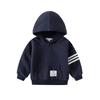 K-style Spring and Autumn Children's Clothing Boys Hooded Sweatshirt Baby Boy Three Bars Long Sleeves Pullover Hoodie Kids Tops